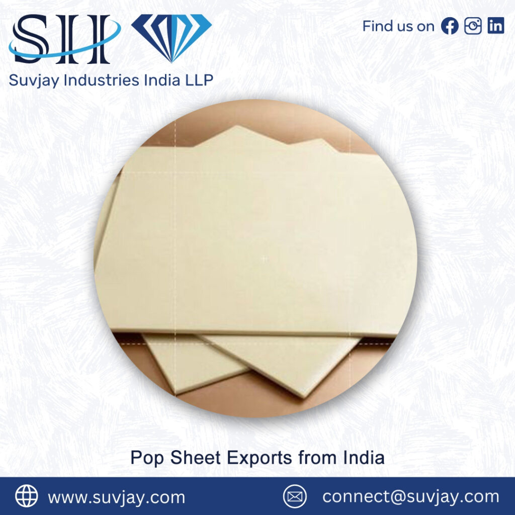 Pop Sheet Exports from India